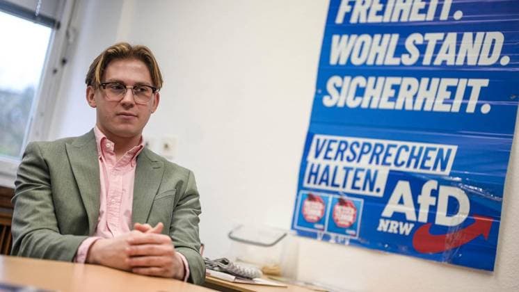 Leon Biallawons, AfD, in Bochum FOR EDITORIAL PURPOSES ONLY EDITORIAL USE ONLY p Leon Biallawons speaks on Wednesday, January 28, 2026 in Bochum Meeting with Leon Biallawons A young right-wing radical wants to gain influence in the AfD in Bochum How dangerous is he Copyright SvenjaxHanusch Copyright: SvenjaxHanusch doc84bxja42u4k48ajv22gl ,EDITORIAL USE ONLY Copyright: SvenjaxHanusch