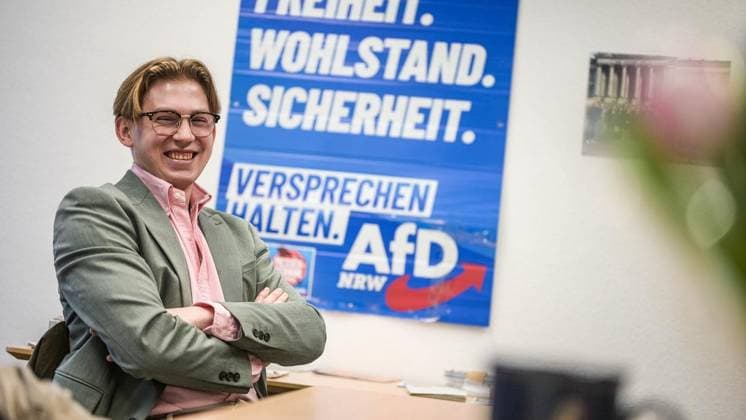 Leon Biallawons, AfD, in Bochum FOR EDITORIAL PURPOSES ONLY EDITORIAL USE ONLY p Leon Biallawons speaks on Wednesday, January 28, 2026 in Bochum Meeting with Leon Biallawons A young right-wing radical wants to gain influence in the AfD in Bochum How dangerous is he Copyright SvenjaxHanusch Copyright: SvenjaxHanusch doc84bxjbmojz61h5fte22ec ,EDITORIAL USE ONLY Copyright: SvenjaxHanusch