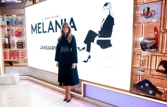 First lady Melania Trump stands on the floor of the NYSE after ringing the opening bell at the New York Stock Exchange on Wall Street on Wednesday, January 28, 2026 in New York City. The First Lady made the appearance as part of her publicity tour for the film, Melania, which documents her life in the 20 days leading up to President Donald Trump s second inauguration.  NYP202601028113 JOHNxANGELILLO