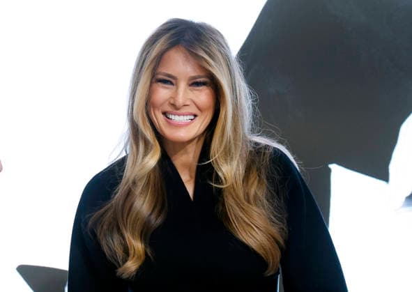 First lady Melania Trump delivers remarks before ringing the opening bell at the New York Stock Exchange on Wall Street on Wednesday, January 28, 2026 in New York City. The First Lady made the appearance as part of her publicity tour for the film, Melania, which documents her life in the 20 days leading up to President Donald Trump s second inauguration.  NYP202601028105 JOHNxANGELILLO