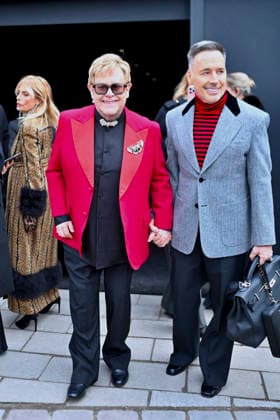 Elton John and his husband David Furnish leaving the Valentino fashion show, Haute Couture Spring Summer 2026 collection at Paris Fashion Week PFW , in Paris, France, January 28, 2026 Olivier Borde Bestimage Exits Valentino fashion show as part of Haute Couture Spring Summer 2026 on January 28, 2026 in Paris, France Paris France  Copyright: xOLIVIERxBORDEx xBESTIMAGExOLIVIERxBORDEx xBESTIMAGEx