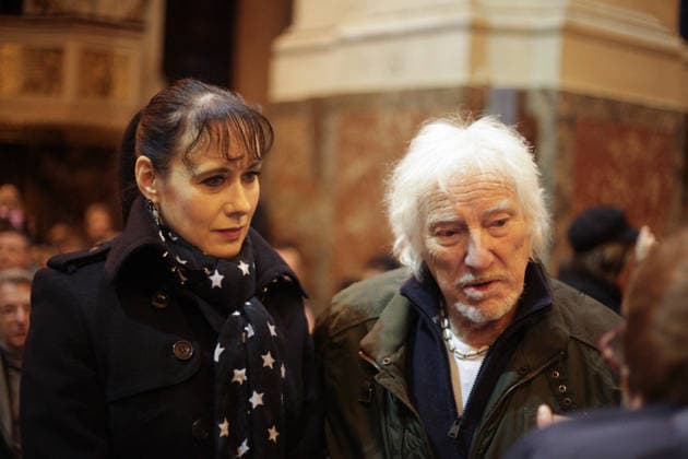 Memorial Mass for Late French Actress Brigitte Bardot - Paris French singer, songwriter, and composer Hugues Aufray during a memorial mass for late French actress Brigitte Bardot at Saint-Roch church in Paris, on January 28, 2026. Photo by Nasser Berzane ABACAPRESS.COM Paris France  Copyright: xBerzanexNasser ABACAx
