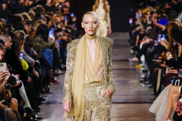 Maggie Maurer Elie Saab Haute Couture Spring Summer 2026 show as part of Paris Fashion Week PFW at the Rodin Museum, Paris, France, January 28, 2026 Bestimage Runway Elie Saab Haute Couture Week Spring Summer 2026 show as part of Paris Fashion Week on January 28, 2026 in Paris, France Paris France  Copyright: xAgencex xBestimagexAgencex xBestimagex