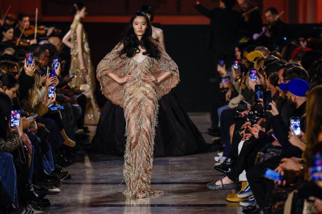 Elie Saab Haute Couture Spring Summer 2026 show as part of Paris Fashion Week PFW at the Rodin Museum, Paris, France, January 28, 2026 Bestimage Runway Elie Saab Haute Couture Week Spring Summer 2026 show as part of Paris Fashion Week on January 28, 2026 in Paris, France Paris France  Copyright: xAgencex xBestimagexAgencex xBestimagex