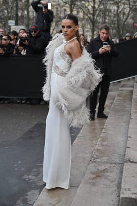 PFW Haute Couture Elie Saab Outside Arrivals Dy Miryan arriving at Elie Saab show during Paris Fashion Week Haute Couture in Paris, France on January 28, 2026. Photo by Julien Reynaud APS-Medias ABACAPRESS.COM Paris France  Copyright: xReynaudxJulien APS-Medias ABACAx