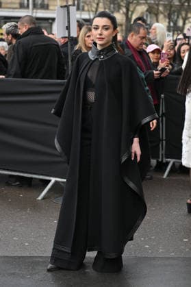 PFW Haute Couture Elie Saab Outside Arrivals Guest arriving at Elie Saab show during Paris Fashion Week Haute Couture in Paris, France on January 28, 2026. Photo by Julien Reynaud APS-Medias ABACAPRESS.COM Paris France  Copyright: xReynaudxJulien APS-Medias ABACAx