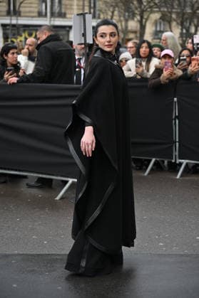 PFW Haute Couture Elie Saab Outside Arrivals Guest arriving at Elie Saab show during Paris Fashion Week Haute Couture in Paris, France on January 28, 2026. Photo by Julien Reynaud APS-Medias ABACAPRESS.COM Paris France  Copyright: xReynaudxJulien APS-Medias ABACAx