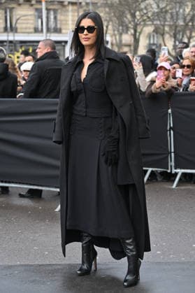 PFW Haute Couture Elie Saab Outside Arrivals Rym Saidi arriving at Elie Saab show during Paris Fashion Week Haute Couture in Paris, France on January 28, 2026. Photo by Julien Reynaud APS-Medias ABACAPRESS.COM Paris France  Copyright: xReynaudxJulien APS-Medias ABACAx