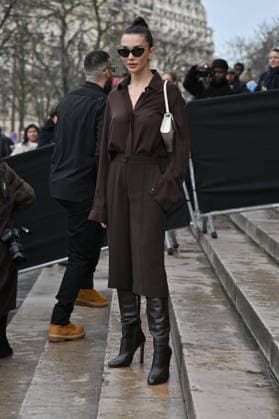 PFW Haute Couture Elie Saab Outside Arrivals Amy Jackson arriving at Elie Saab show during Paris Fashion Week Haute Couture in Paris, France on January 28, 2026. Photo by Julien Reynaud APS-Medias ABACAPRESS.COM Paris France  Copyright: xReynaudxJulien APS-Medias ABACAx