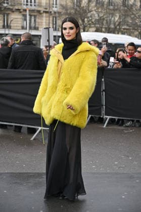 PFW Haute Couture Elie Saab Outside Arrivals Carolina Mendes arriving at Elie Saab show during Paris Fashion Week Haute Couture in Paris, France on January 28, 2026. Photo by Julien Reynaud APS-Medias ABACAPRESS.COM Paris France  Copyright: xReynaudxJulien APS-Medias ABACAx