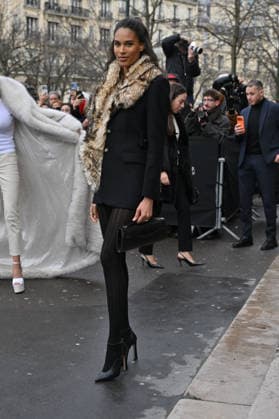PFW Haute Couture Elie Saab Outside Arrivals Cindy Bruna arriving at Elie Saab show during Paris Fashion Week Haute Couture in Paris, France on January 28, 2026. Photo by Julien Reynaud APS-Medias ABACAPRESS.COM Paris France  Copyright: xReynaudxJulien APS-Medias ABACAx