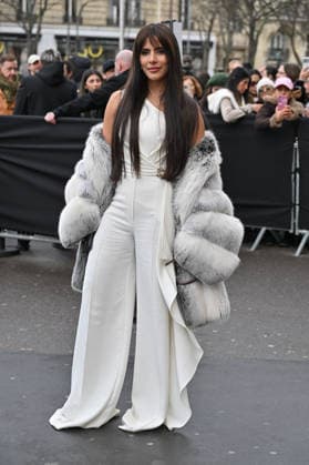 PFW Haute Couture Elie Saab Outside Arrivals Guest arriving at Elie Saab show during Paris Fashion Week Haute Couture in Paris, France on January 28, 2026. Photo by Julien Reynaud APS-Medias ABACAPRESS.COM Paris France  Copyright: xReynaudxJulien APS-Medias ABACAx