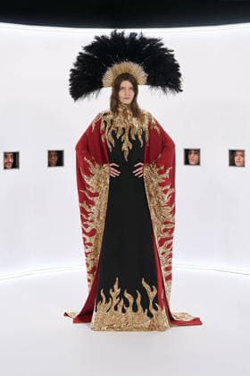 (260128) -- PARIS, Jan. 28, 2026 -- A model presents a creation by Alessandro Michele for Valentino during the Haute Couture Week Spring Summer 2026 in Paris, France, on Jan. 28, 2026. (MeetEurope Handout via Xinhua) FRANCE-PARIS-HAUTE COUTURE WEEK-FASHION SHOW-VALENTINO WuxHuiwo 