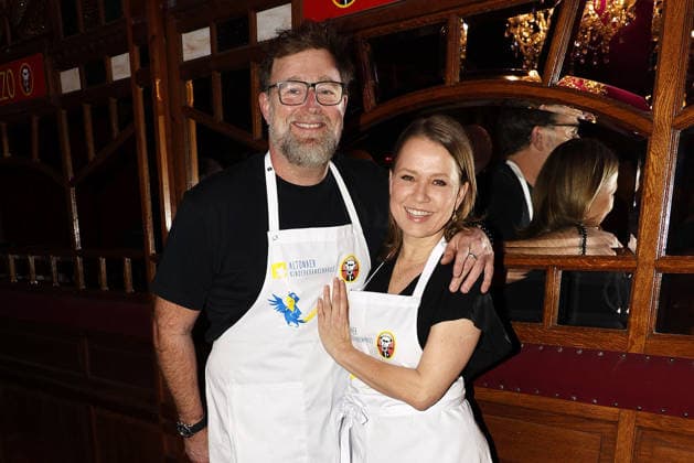 Brian Bojsen and Nova Meierhenrich at the Palazzo Charity Gala in aid of the Altona Childrens Hospital on 28 01 2026 in Hamburg Palazzo Charity Gala 2026 Celebrities wait tables for a good cause in Hamburg