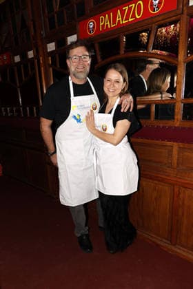 Brian Bojsen and Nova Meierhenrich at the Palazzo Charity Gala in aid of the Altona Childrens Hospital on 28 01 2026 in Hamburg Palazzo Charity Gala 2026 Celebrities wait tables for a good cause in Hamburg