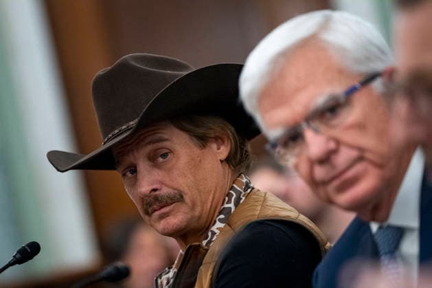 Musician Kid Rock looks on during a Senate Committee on Commerce, Science, and Transportation subcommittee hearing in the Russell Senate Office Building near the U.S. Capitol in Washington, DC on Wednesday, January 28, 2026. The hearing discussed the live entertainment industry and improper ticket sale practices.  WAP20260128390 BONNIExCASH