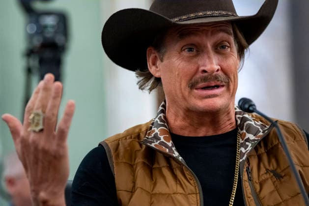 Musician Kid Rock speaks during a Senate Committee on Commerce, Science, and Transportation subcommittee hearing in the Russell Senate Office Building near the U.S. Capitol in Washington, DC on Wednesday, January 28, 2026. The hearing discussed the live entertainment industry and improper ticket sale practices.  WAP20260128393 BONNIExCASH