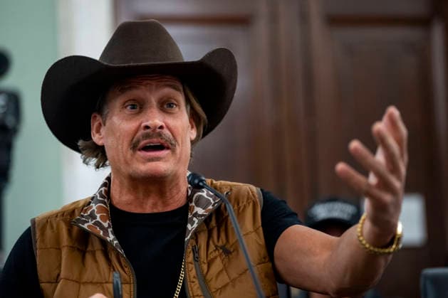 Musician Kid Rock speaks during a Senate Committee on Commerce, Science, and Transportation subcommittee hearing in the Russell Senate Office Building near the U.S. Capitol in Washington, DC on Wednesday, January 28, 2026. The hearing discussed the live entertainment industry and improper ticket sale practices.  WAP20260128394 BONNIExCASH