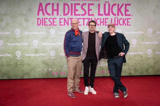 Premiere of ACH, DIESE LÜCKE, DIESE ENTSETZLICHE LÜCKE by director and screenwriter Simon Verhoeven, novelist Joachim Meyerhoff Bruno Alexander Premiere of ACH, DIESE LÜCKE, DIESE ENTSETZLICHE LÜCKE at Zoo Palast Berlin Copyright: xEventpressxFuhrx