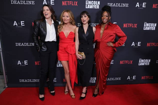LOS ANGELES, CALIFORNIA - JANUARY 28: Neve Campbell, Becki Newton, Constance Zimmer and Jazz Raycole at the Season 4 Premiere of the NetflixÃ¢â‚¬â ¢s hit series The Lincoln Lawyer on January 28, 2026 Credit: USA - ZUMAa123 20260129_zaa_a123_025 Copyright: xAdMediax