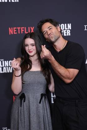 LOS ANGELES, CALIFORNIA - JANUARY 28: Manuel Garcia-Rulfo and Krista Warne at the Season 4 Premiere of the Netflix™s hit series The Lincoln Lawyer on January 28, 2026 Copyright: xAdMediax MediaPunchx