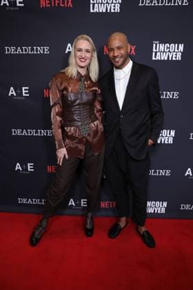 LOS ANGELES, CALIFORNIA - JANUARY 28: Breeda Wool and Jeffrey Bowyer-Chapman at the Season 4 Premiere of the Netflix™s hit series The Lincoln Lawyer on January 28, 2026 Copyright: xAdMediax MediaPunchx