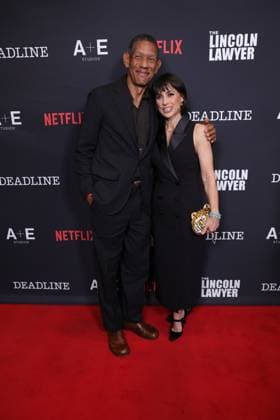 LOS ANGELES, CALIFORNIA - JANUARY 28: Scott Lawrence and Constance Zimmer at the Season 4 Premiere of the Netflix™s hit series The Lincoln Lawyer on January 28, 2026 Copyright: xAdMediax MediaPunchx
