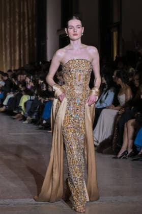 PFW - Zuhair Murad Runway Model walks the runway during the Zuhair Murad Haute Couture Spring Summer show as part of Paris Fashion Week on January 28, 2026 in Paris, France. Photo by Jana Call me J ABACAPRESS.COM Paris Ile de France France  Copyright: xJanaxCallxmexJ ABACAx