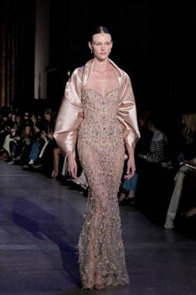 PFW - Zuhair Murad Runway Model walks the runway during the Zuhair Murad Haute Couture Spring Summer show as part of Paris Fashion Week on January 28, 2026 in Paris, France. Photo by Jana Call me J ABACAPRESS.COM Paris Ile de France France  Copyright: xJanaxCallxmexJ ABACAx