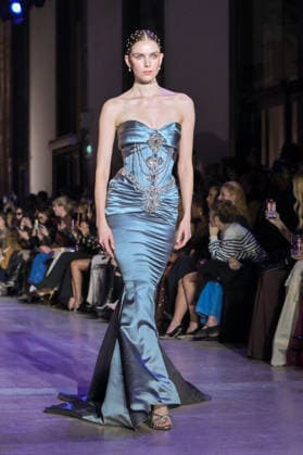 PFW - Zuhair Murad Runway Model walks the runway during the Zuhair Murad Haute Couture Spring Summer show as part of Paris Fashion Week on January 28, 2026 in Paris, France. Photo by Jana Call me J ABACAPRESS.COM Paris Ile de France France  Copyright: xJanaxCallxmexJ ABACAx