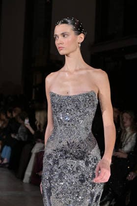 PFW - Zuhair Murad Runway Model walks the runway during the Zuhair Murad Haute Couture Spring Summer show as part of Paris Fashion Week on January 28, 2026 in Paris, France. Photo by Jana Call me J ABACAPRESS.COM Paris Ile de France France  Copyright: xJanaxCallxmexJ ABACAx