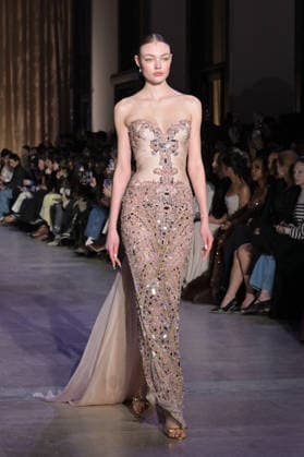 PFW - Zuhair Murad Runway Model walks the runway during the Zuhair Murad Haute Couture Spring Summer show as part of Paris Fashion Week on January 28, 2026 in Paris, France. Photo by Jana Call me J ABACAPRESS.COM Paris Ile de France France  Copyright: xJanaxCallxmexJ ABACAx