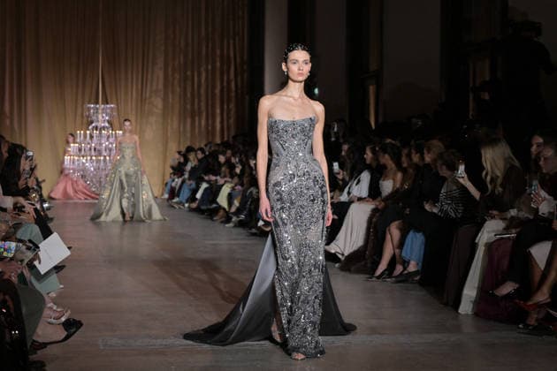 PFW - Zuhair Murad Runway Model walks the runway during the Zuhair Murad Haute Couture Spring Summer show as part of Paris Fashion Week on January 28, 2026 in Paris, France. Photo by Jana Call me J ABACAPRESS.COM Paris Ile de France France  Copyright: xJanaxCallxmexJ ABACAx