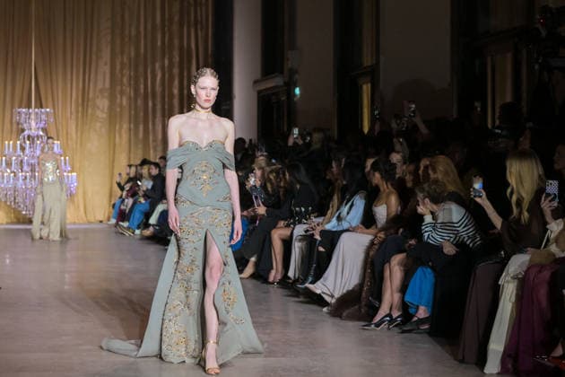PFW - Zuhair Murad Runway Model walks the runway during the Zuhair Murad Haute Couture Spring Summer show as part of Paris Fashion Week on January 28, 2026 in Paris, France. Photo by Jana Call me J ABACAPRESS.COM Paris Ile de France France  Copyright: xJanaxCallxmexJ ABACAx