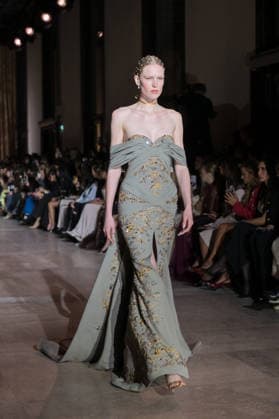 PFW - Zuhair Murad Runway Model walks the runway during the Zuhair Murad Haute Couture Spring Summer show as part of Paris Fashion Week on January 28, 2026 in Paris, France. Photo by Jana Call me J ABACAPRESS.COM Paris Ile de France France  Copyright: xJanaxCallxmexJ ABACAx