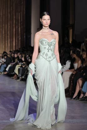 PFW - Zuhair Murad Runway Model walks the runway during the Zuhair Murad Haute Couture Spring Summer show as part of Paris Fashion Week on January 28, 2026 in Paris, France. Photo by Jana Call me J ABACAPRESS.COM Paris Ile de France France  Copyright: xJanaxCallxmexJ ABACAx