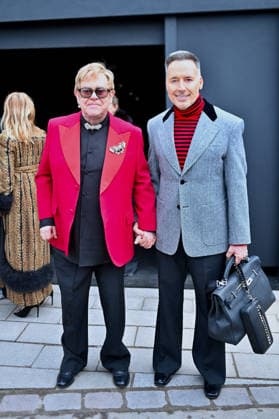 PFW - Elton John And David Furnish At Valentino Elton John and David Furnish at the Valentino fashion show as part of Haute Couture Spring Summer 2026 on January 28, 2026 in Paris, France. Photo by Franck Castel ABACAPRESS.COM Paris France  Copyright: xCastelxFranck ABACAx