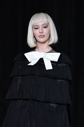 PFW - Valentino Photocall Faouzia at the Valentino fashion show as part of Haute Couture Spring Summer 2026 on January 28, 2026 in Paris, France. Photo by Franck Castel ABACAPRESS.COM PAris France  Copyright: xCastelxFranck ABACAx