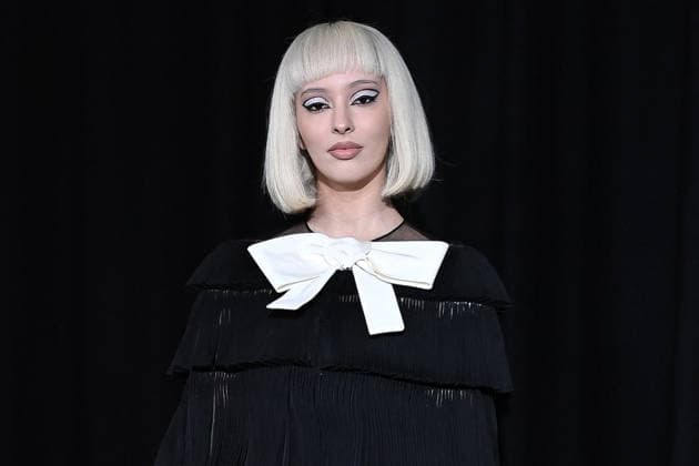 PFW - Valentino Photocall Faouzia at the Valentino fashion show as part of Haute Couture Spring Summer 2026 on January 28, 2026 in Paris, France. Photo by Franck Castel ABACAPRESS.COM PAris France  Copyright: xCastelxFranck ABACAx