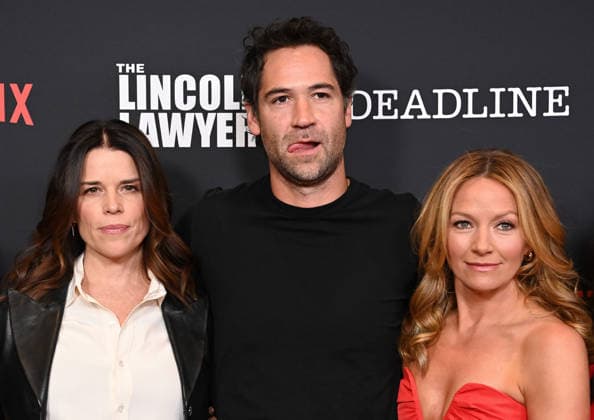 ˜The Lincoln Lawyer Season 4 Premiere Neve Campbell, Manuel Garcia-Rulfo and Becki Newton arriving to ˜The Lincoln Lawyer season 4 premiere screening held on the PMC Rooftop Terrace on January 28, 2026 in Los Angeles, Ca. Los Angeles PMC Rooftop Terrace California USA Copyright: xTammiexArroyox xAFF-USA.comx