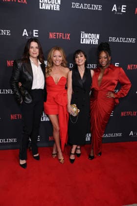 Los Angeles Premiere Of Netflix s and A+E Studios The Lincoln Lawyer Season 4 Neve Campbell, Becki Newton, Constance Zimmer and Jazz Raycole at the Los Angeles Premiere Of Netflix s and A+E Studios The Lincoln Lawyer Season 4 held at the Penske Media Corporation (PMC) Rooftop Terrace on January 28, 2026 in Los Angeles, California, United States., Credit:Xavier Collin Avalon California  Copyright: xXavierxCollinx xAvalonx 1070238262