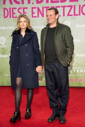 Laura Tonke and Devid Striesow as guests on the red carpet at the movie premiere Ach diese Lücke Luecke , Diese Entsetzliche Luecke at Zoo Palast Berlin on 28 01 2025in Berlin Berlin Germany