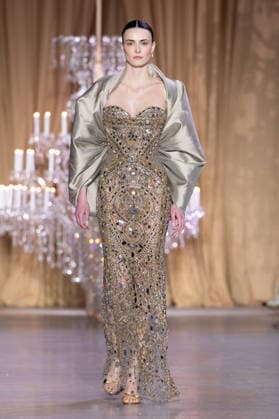 PFW - Zuhair Murad Runway A model walks the runway during the Zuhair Murad Haute Couture Week Spring Summer 2026 show as part of Paris Fashion Week on January 28, 2026 in Paris, France. Photo by Laurent Zabulon ABACAPRESS.COM Paris France  Copyright: xZabulonxLaurent ABACAx