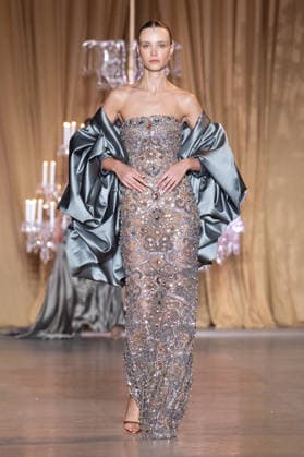 PFW - Zuhair Murad Runway A model walks the runway during the Zuhair Murad Haute Couture Week Spring Summer 2026 show as part of Paris Fashion Week on January 28, 2026 in Paris, France. Photo by Laurent Zabulon ABACAPRESS.COM Paris France  Copyright: xZabulonxLaurent ABACAx