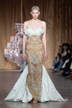 PFW - Zuhair Murad Runway A model walks the runway during the Zuhair Murad Haute Couture Week Spring Summer 2026 show as part of Paris Fashion Week on January 28, 2026 in Paris, France. Photo by Laurent Zabulon ABACAPRESS.COM Paris France  Copyright: xZabulonxLaurent ABACAx
