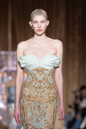 PFW - Zuhair Murad Runway A model walks the runway during the Zuhair Murad Haute Couture Week Spring Summer 2026 show as part of Paris Fashion Week on January 28, 2026 in Paris, France. Photo by Laurent Zabulon ABACAPRESS.COM Paris France  Copyright: xZabulonxLaurent ABACAx