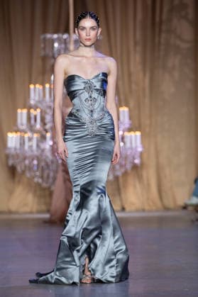 PFW - Zuhair Murad Runway A model walks the runway during the Zuhair Murad Haute Couture Week Spring Summer 2026 show as part of Paris Fashion Week on January 28, 2026 in Paris, France. Photo by Laurent Zabulon ABACAPRESS.COM Paris France  Copyright: xZabulonxLaurent ABACAx