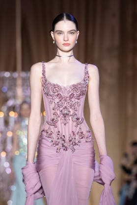 PFW - Zuhair Murad Runway A model walks the runway during the Zuhair Murad Haute Couture Week Spring Summer 2026 show as part of Paris Fashion Week on January 28, 2026 in Paris, France. Photo by Laurent Zabulon ABACAPRESS.COM Paris France  Copyright: xZabulonxLaurent ABACAx