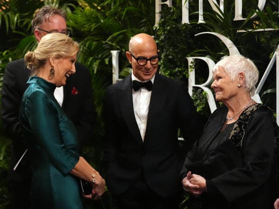 . 28 01 2026. Windsor, United Kingdom. Sophie, Duchess of Edinburgh with Stanley Tucci and Dame Judi Dench at the Finding Harmony: A King s Vision premiere at Windsor Castle , United Kingdom.  xPoolx xi-Imagesx IIM-26533-0031