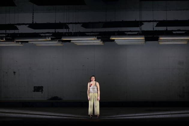 Ambur Braid as Katerina Lvovna Ismailova during the photo rehearsal for Lady Macbeth of Mtsensk at the Komische Oper im Schillertheater in Berlin, January 28, 2026 Opera in four acts by Dmitri Shostakovich Musical direction James Gaffigan Production Barrie Kosky Stage Rufus Didwiszus Costumes Victoria Behr Premiere is on January 31, 2026